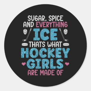 Sticker Rond Hockey sur glace Filles Hockey sur gazon Femmes Ci