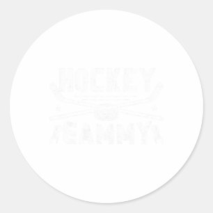 Sticker Rond Hockey sur glace Mémé Gammy d'un joueur de hockey