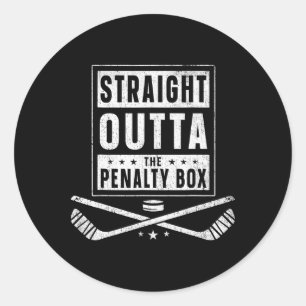 Sticker Rond Hockey sur glace tout droit sorti de la boîte de p