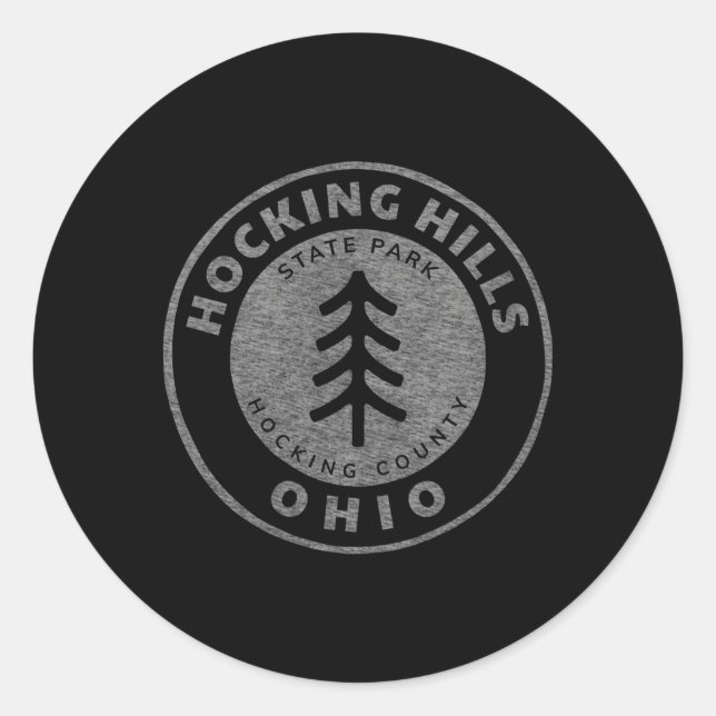 Sticker Rond Hocking Hills State Park (Devant)