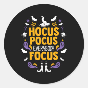 Sticker Rond Hocus Pocus Tout Le Monde Focus Halloween tenue Ha