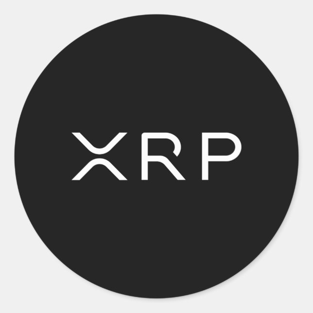Sticker Rond Hodler Du Portefeuille De Cryptomonnaie Xrp Coin (Devant)