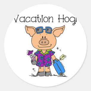 Sticker Rond Hog de vacances