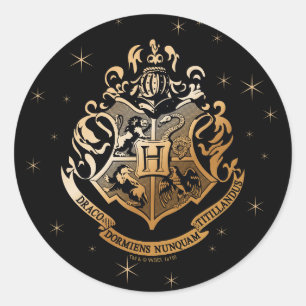 Sticker Rond HOGWARTS™ Crest doré