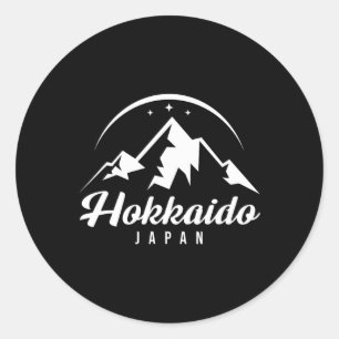 Sticker Rond Hokkaido Japon Station de ski Ski Snowboard