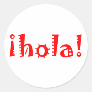 Sticker Rond Hola