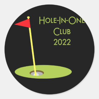 Sticker Rond Hole In One Club 2022 Golfing Design For Golfer