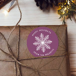 Sticker Rond Holiday<br><div class="desc">These stickers are perfect for using as labels on Christmas cards & toxiques and the solive design can be easily personalized with your name.</div>