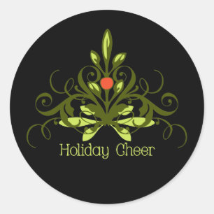 Sticker Rond Holiday Cheer