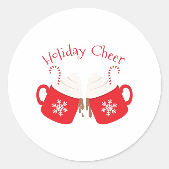 Sticker Rond Holiday Cheer (Devant)