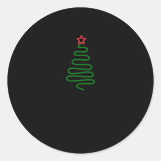 Sticker Rond Holiday Christmas