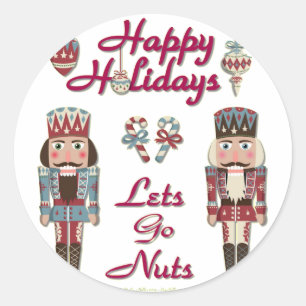 Sticker Rond Holiday Nutcracker