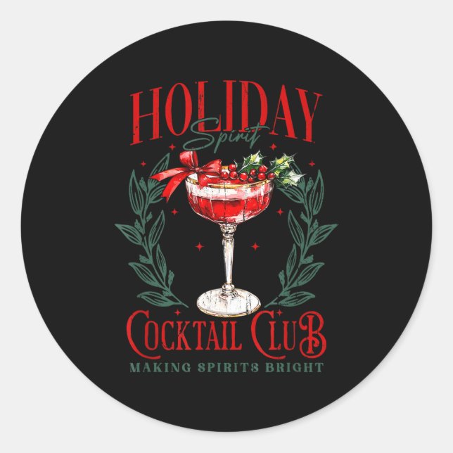 Sticker Rond Holiday Srit Tail Club, Making Srits Bright  (Devant)