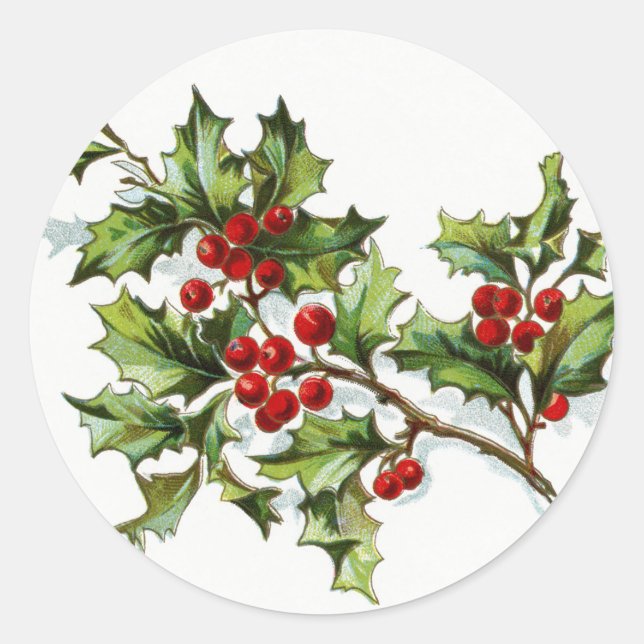 Sticker Rond HollyBerries20150802 (Devant)