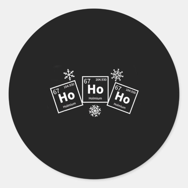 Sticker Rond Holmium Chemistry Element 67 Science Xmas Periodic (Devant)