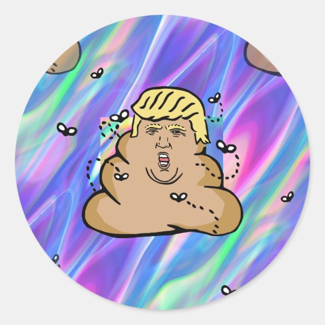 Sticker Rond hologramme décharge trump (Devant)