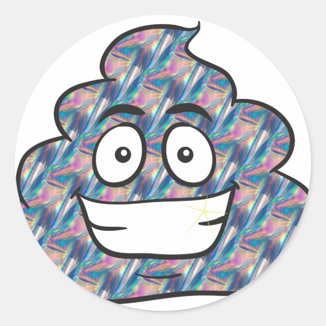 Sticker Rond hologramme émoji (Devant)