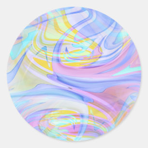Sticker Rond hologramme pastel