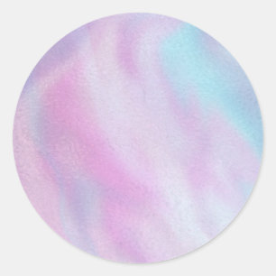 Sticker Rond Holographie romantique irisée glamour perle