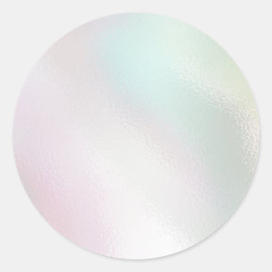 Sticker Rond Holographie romantique irisée glamour perle