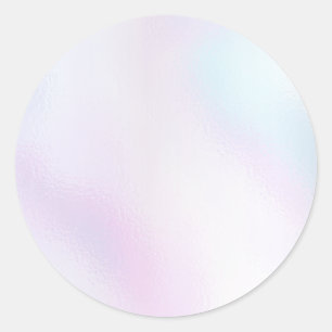 Sticker Rond Holographie romantique irisée glamour perle