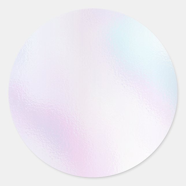 Sticker Rond Holographie romantique irisée glamour perle (Devant)