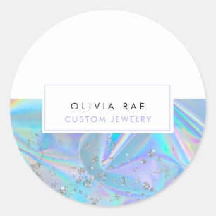 Sticker Rond Holographique de luxe tendance