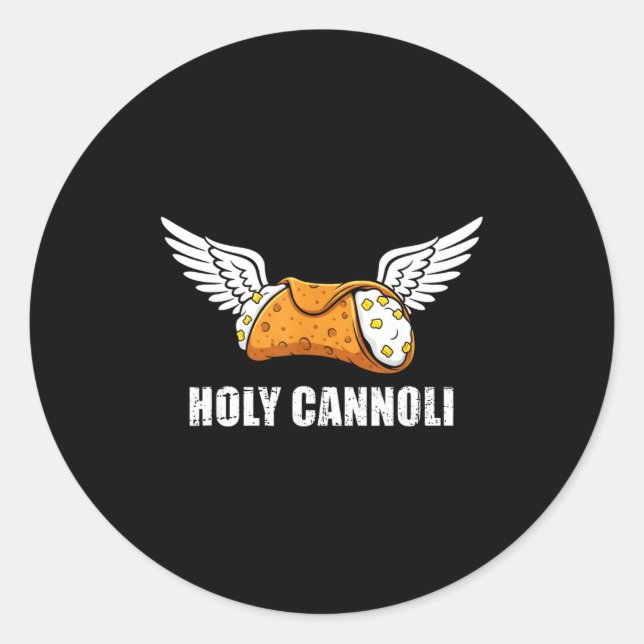 Sticker Rond Holy Cannoli Tri-blend Funny Quote  (Devant)