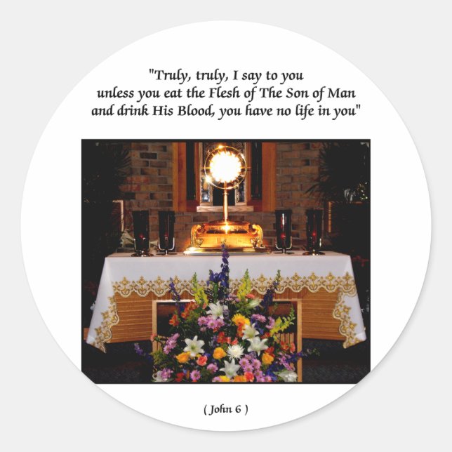 Sticker Rond Holy Eucharist (Devant)