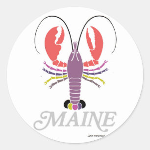 Sticker Rond Homard du Maine