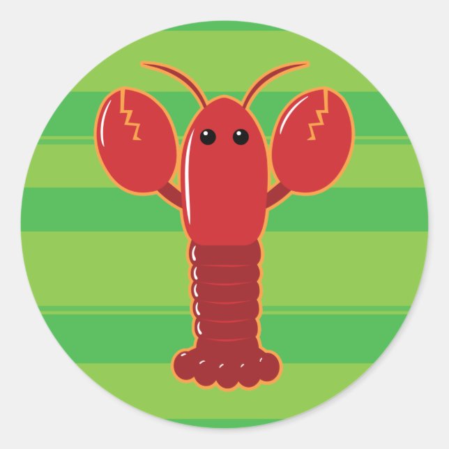 Sticker Rond Homard mignon (Devant)