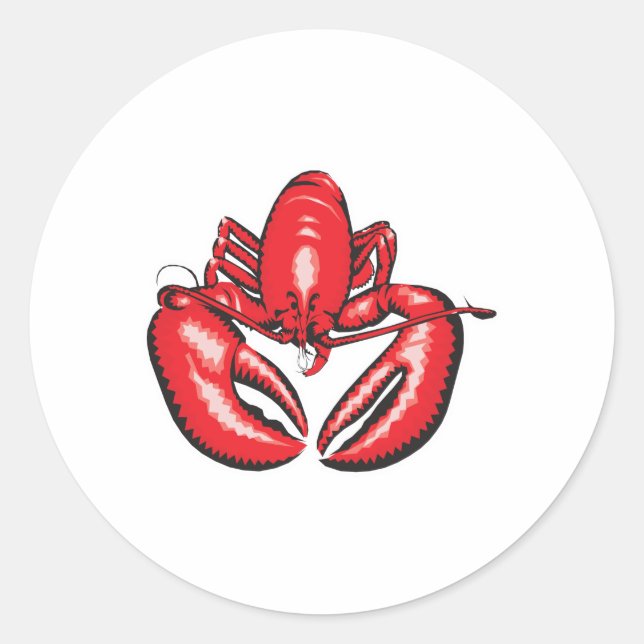 Sticker Rond homard réaliste (Devant)