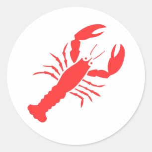 Sticker Rond homard rouge