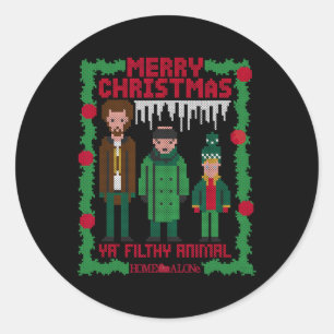 Sticker Rond Home Alone Joyeux Noël Ya Wet Ndits Sweat Sale