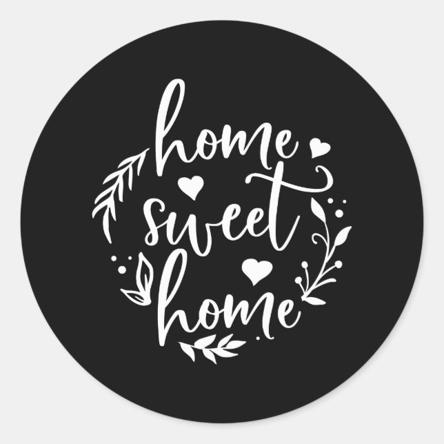 Sticker Rond Home Design Home (Devant)