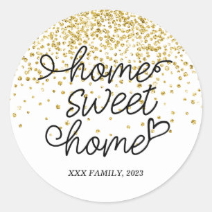 Sticker Rond home sweet home, fête de réveil