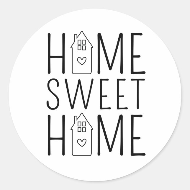 Sticker Rond Home Sweet Home Immobilier (Devant)