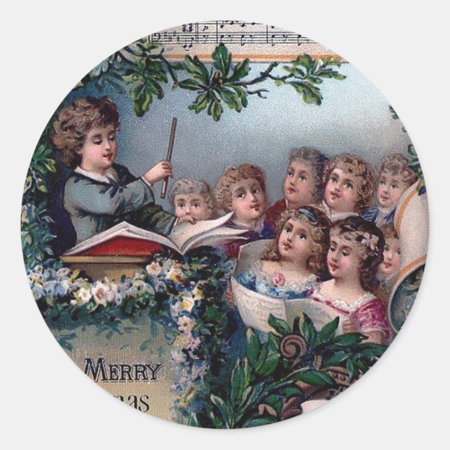 Sticker Rond Home Sweet Home pour Noël (Devant)