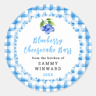 Sticker Rond Homemade Cheesecake Bars Label