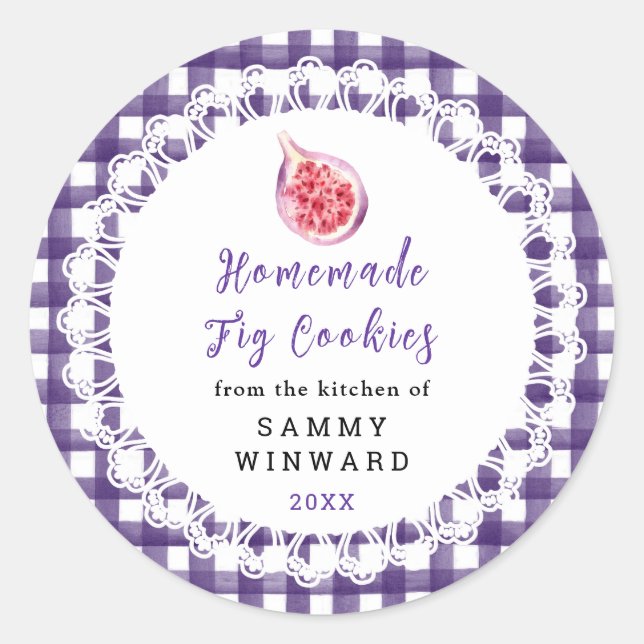 Sticker Rond Homemade Fig Cookies Label (Devant)