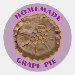 Sticker Rond Homemade Grape Pie