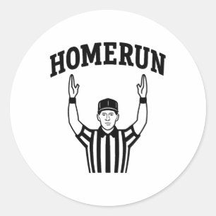 Sticker Rond Homerun Field Goal Funny Sports Crossover Bysebyll