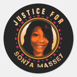 Sticker Rond hommage à Sonya Massey