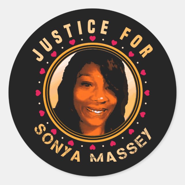 Sticker Rond hommage à Sonya Massey (Devant)