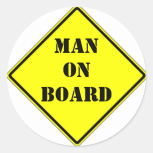 Sticker Rond Homme à bord