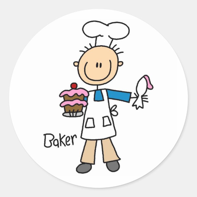 Sticker Rond Homme Baker (Devant)