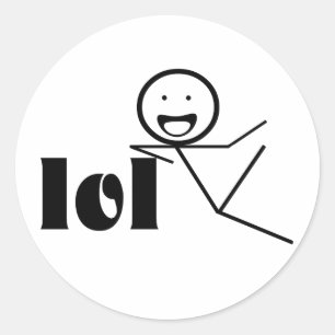 Sticker Rond homme de bâton de lol