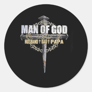 Sticker Rond Homme de Dieu Mari papa papa papa père jour