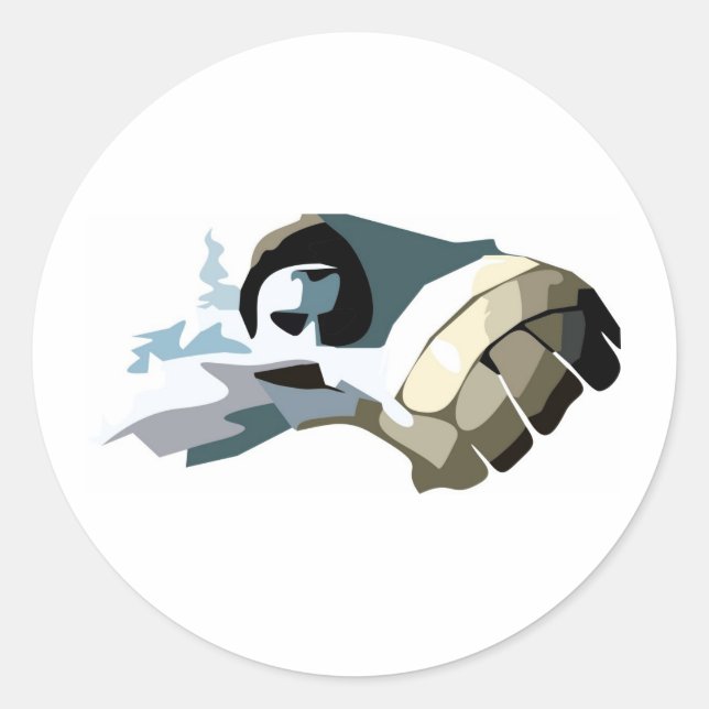 Sticker Rond homme de water polo (Devant)