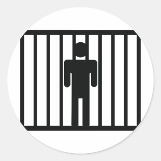 Sticker Rond homme en prison